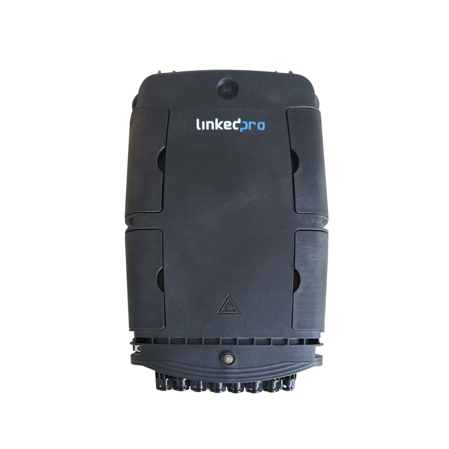Linkedpro LP-PROBOX68-16A Optical Fiber Cable Distribution Box, FTTH, 16 Ports, IP68, Black, Standard Configuration for Wall