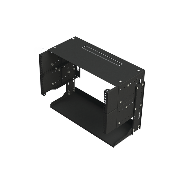 Linkedpro LP-REP-1205-CH 19" 5U Open Rack, Adjustable Depth 8" ~ 12" with Multiple Use Tray