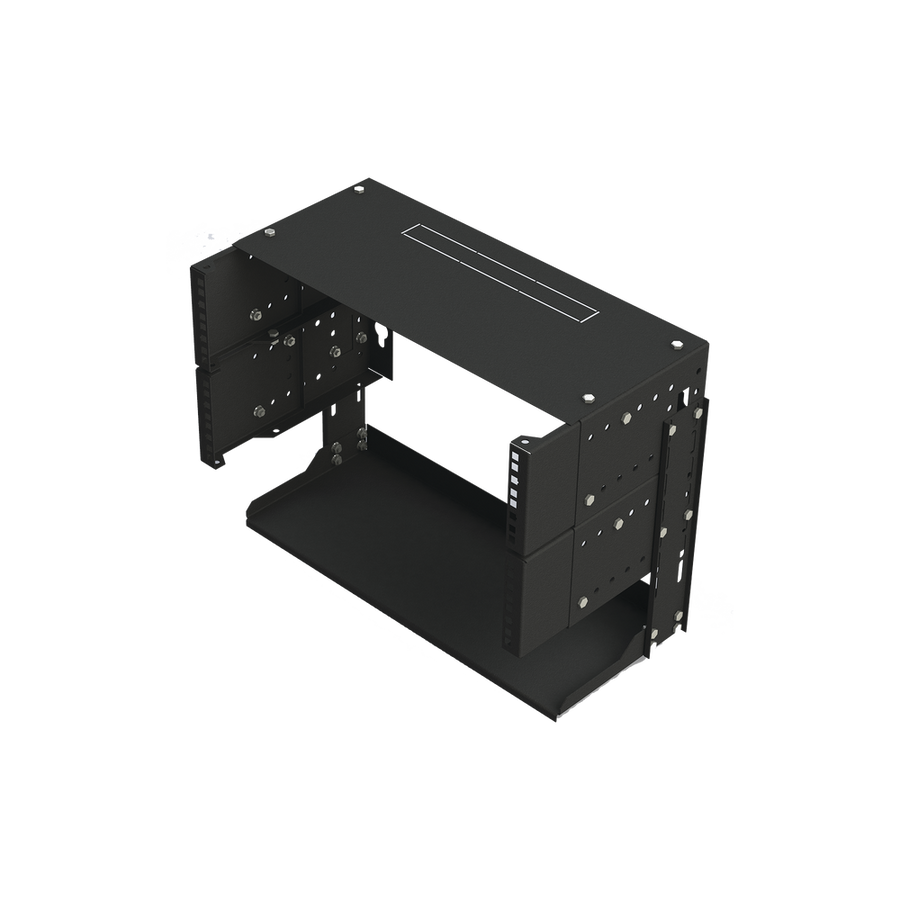 Linkedpro LP-REP-1205-CH 19" 5U Open Rack, Adjustable Depth 8" ~ 12" with Multiple Use Tray