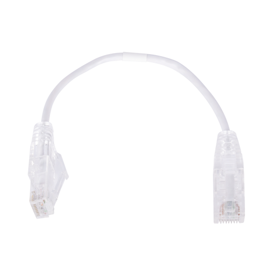 Linkedpro LP-UT6-020-WH28 Slim Patch Cord UTP Cat6 20 cm (0.65 ft) White 28 AWG