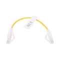 Linkedpro LP-UT6-020-YE28 Slim Patch Cord UTP Cat6 - 0.65 ft (20 cm) Yellow, Reduced Diameter (28 AWG)