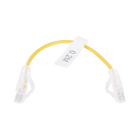 Linkedpro LP-UT6-020-YE28 Slim Patch Cord UTP Cat6 - 0.65 ft (20 cm) Yellow, Reduced Diameter (28 AWG)
