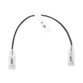 Linkedpro LP-UT6-030-BK-28 Slim Patch Cord UTP Cat6 - 0.98 ft (30 cm) Black, Reduced Diameter (28 AWG)