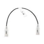 Linkedpro LP-UT6-030-BK-28 Slim Patch Cord UTP Cat6 - 0.98 ft (30 cm) Black, Reduced Diameter (28 AWG)