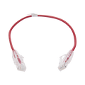 Linkedpro LP-UT6-030-RD28 Slim Patch Cord UTP Cat6 - 0.98 ft (30 cm) Red, Reduced Diameter (28 AWG)