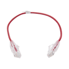 Linkedpro LP-UT6-030-RD28 Slim Patch Cord UTP Cat6 - 0.98 ft (30 cm) Red, Reduced Diameter (28 AWG)