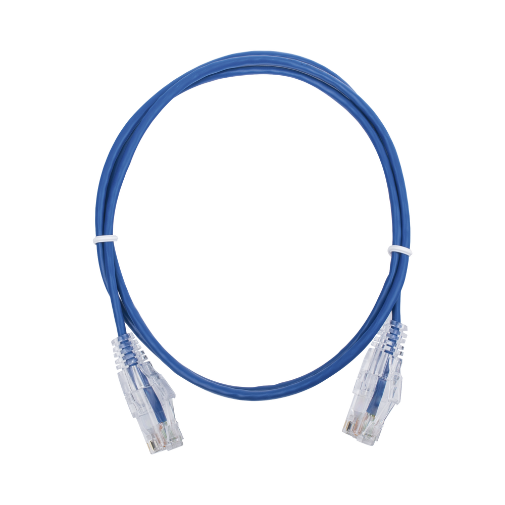 Linkedpro LP-UT6-100-BU28 Slim Patch Cord UTP Cat6 - 3.28 ft (1 m) Blue, Reduced Diameter (28 AWG)