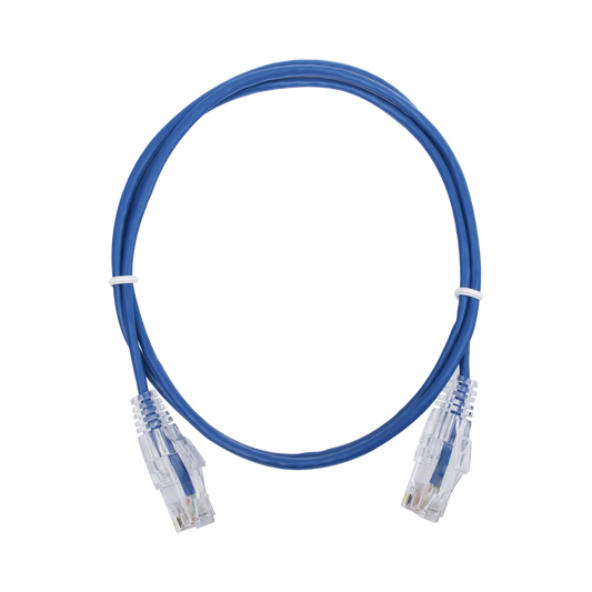 Linkedpro LP-UT6-100-BU28 Slim Patch Cord UTP Cat6 - 3.28 ft (1 m) Blue, Reduced Diameter (28 AWG)