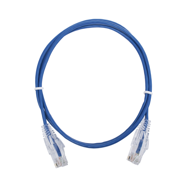 Linkedpro LP-UT6-100-BU28 Slim Patch Cord UTP Cat6 - 3.28 ft (1 m) Blue, Reduced Diameter (28 AWG)