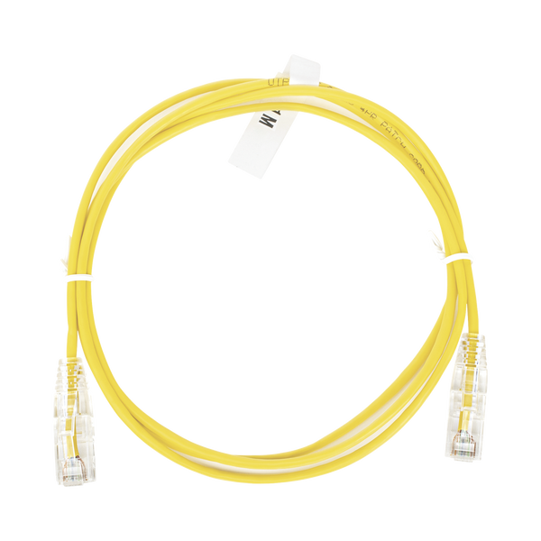 Linkedpro LP-UT6-100-YE-28 Slim Patch Cord UTP Cat6 3 ft Yellow 28 AWG