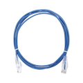 Linkedpro LP-UT6-200-BU28 Slim Patch Cord, UTP Cat6 - 6.56 ft (2 m), Blue, Reduced Diameter (28 AWG)