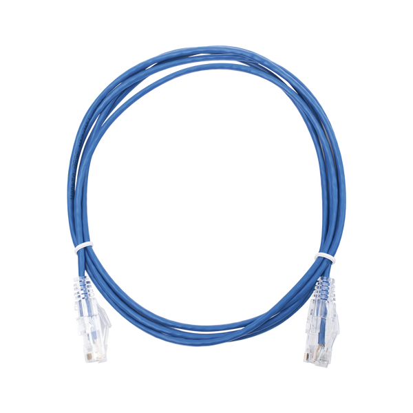 Linkedpro LP-UT6-200-BU28 Slim Patch Cord, UTP Cat6 - 6.56 ft (2 m), Blue, Reduced Diameter (28 AWG)