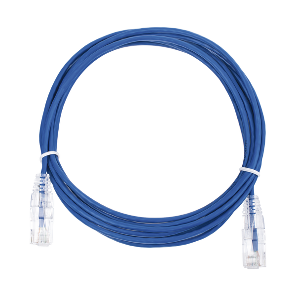 Linkedpro LP-UT6-300-BU28 Slim Patch Cord UTP Cat6 - 9.84 ft (3 m) Blue, Reduced Diameter (28 AWG)