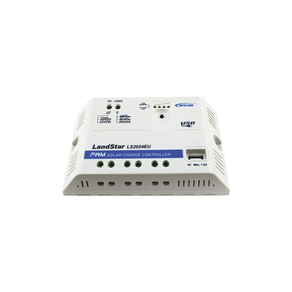 Epever LS-2024-EU PWM Solar Charge Controller 12/24V 20A with USB Output Port