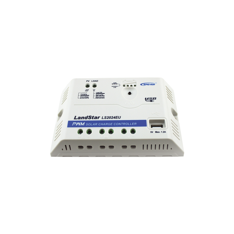 Epever LS-2024-EU PWM Solar Charge Controller 12/24V 20A with USB Output Port