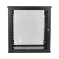 Linkedpro LW-06-05-12-UB Wall Mount Enclosure, 19in, Perforated Door, 12 RU, 13.15 in (334 mm) Work Depth, Black. Shipped ASSEMBLED