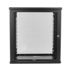 Linkedpro LW-06-05-12-UB Wall Mount Enclosure, 19in, Perforated Door, 12 RU, 13.15 in (334 mm) Work Depth, Black. Shipped ASSEMBLED