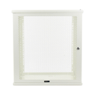 Linkedpro LW-06-05-12-UW Wall Mount Enclosure, 19in, Perforated Door, 12 RU, 13.15 in (334 mm) Work Depth, White. Shipped fully ASSEMBLED.