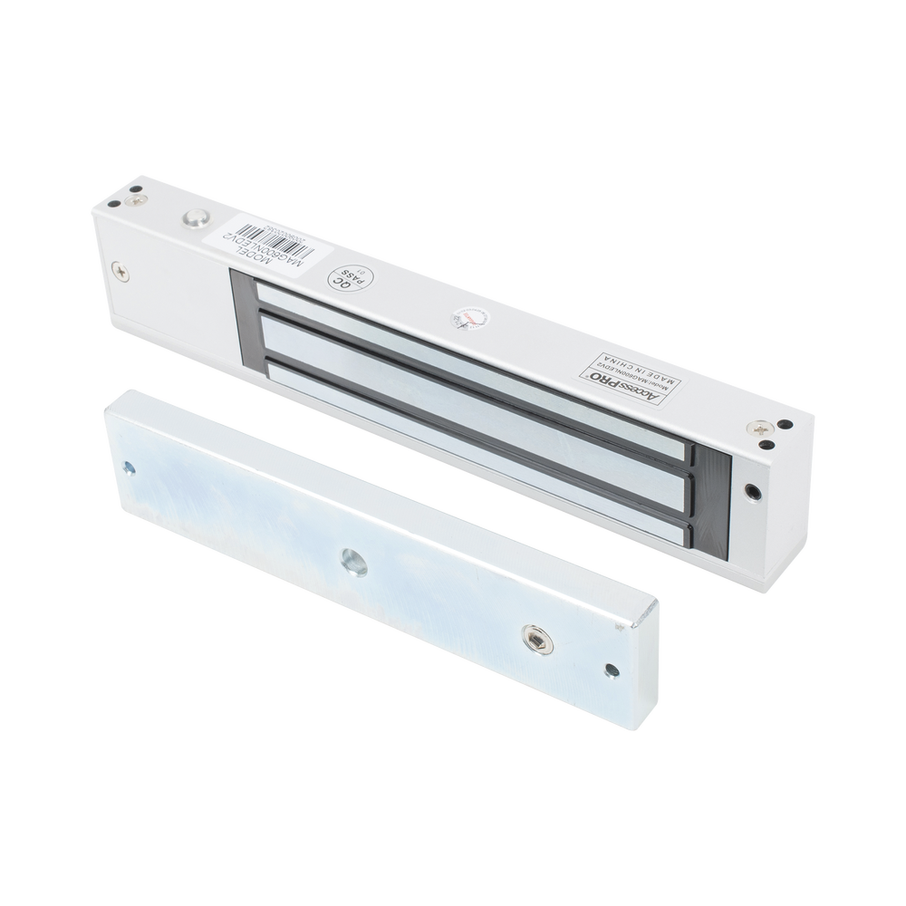 Accesspro MAG600NLEDV2 Single Door Magnetic Lock 600Lb / Anti-Residual Magnetism Design / Lock Status sensor / LED ultra bright