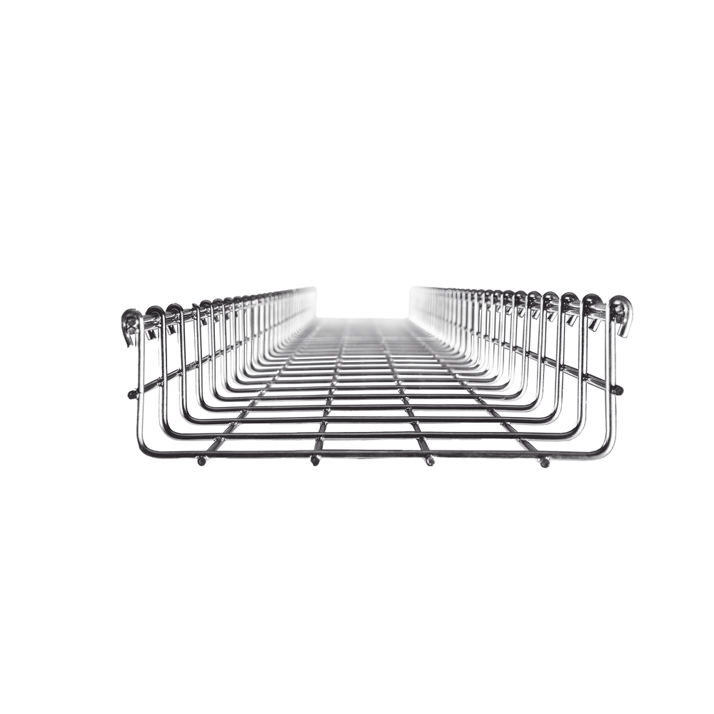 Charofil MG-50-433EZ Wire Mesh Cable Tray, Electro Galvanized, up to 210 UTP Cat6 Cables, Section 9.84ft (3m), 2.6"/3.94" (66/200mm) Width