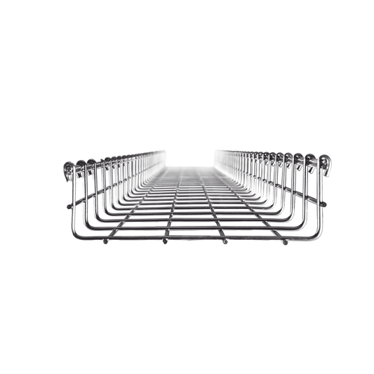 Charofil MG-50-433EZ Wire Mesh Cable Tray, Electro Galvanized, up to 210 UTP Cat6 Cables, Section 9.84ft (3m), 2.6"/3.94" (66/200mm) Width
