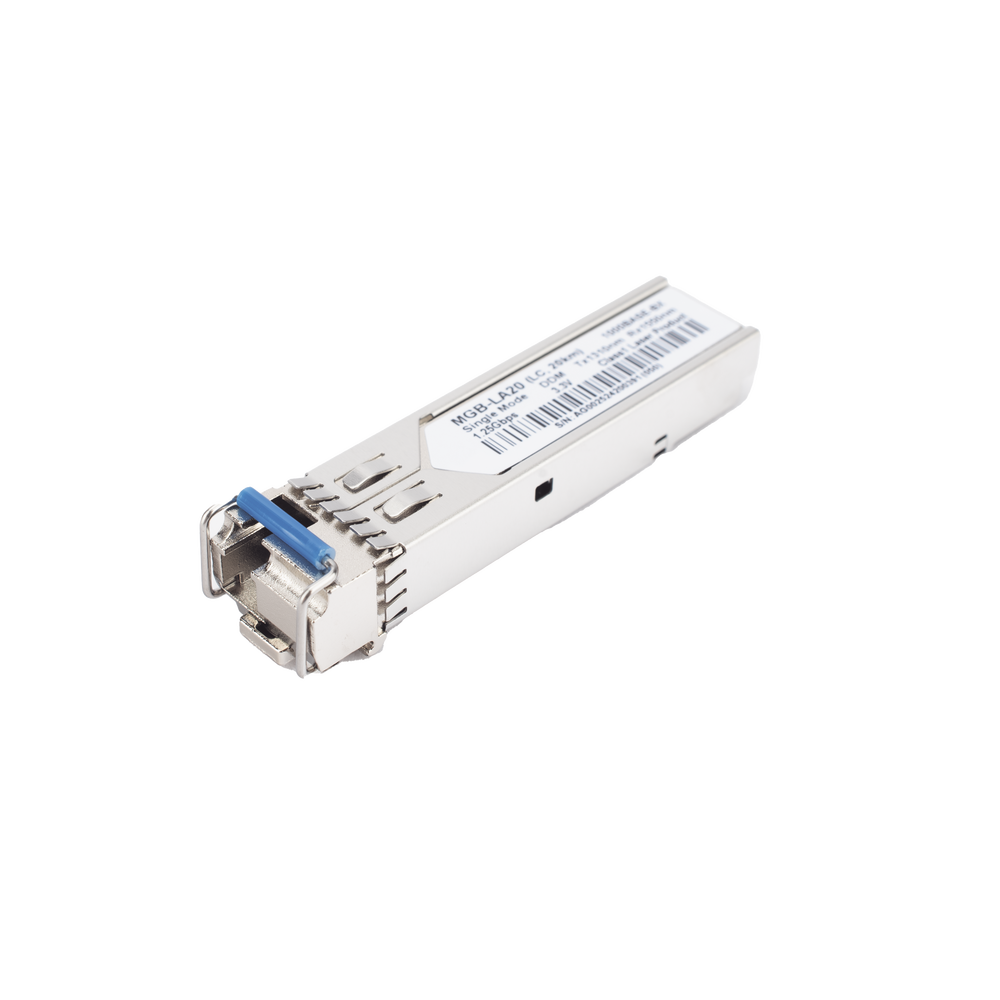 Planet MGB-LA20 WDM Transceiver mini-Gbic SFP 1G LC TX:1310nm RX:1550 for Mono Mode Fiber 20 Km, (Requires MGB-LB20)
