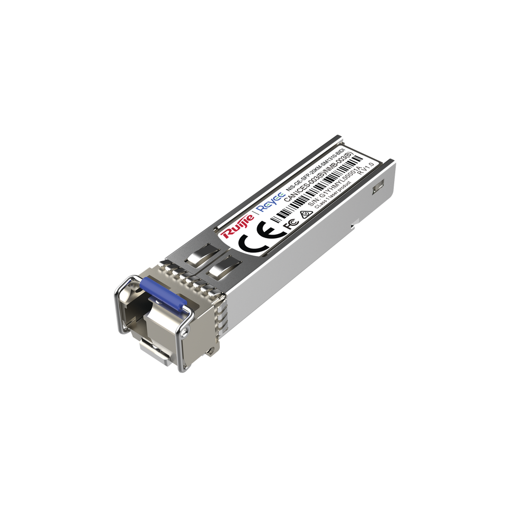 Ruijie NIS-GE-SFP-20KM-SM1310-BIDI Industrial Mini-Gbic SFP Transceiver 1GB Single-Mode LC BIDI (TX:1310, RX:1550) Up to 20 Km