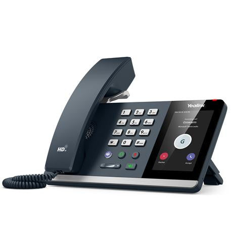 Yealink MP54-TEAMS Android Phone 4" Touchscreen HD Audio Teams Button USB Headset Wi-Fi & Bluetooth Support Dual Port Gigabit Ethernet PoE