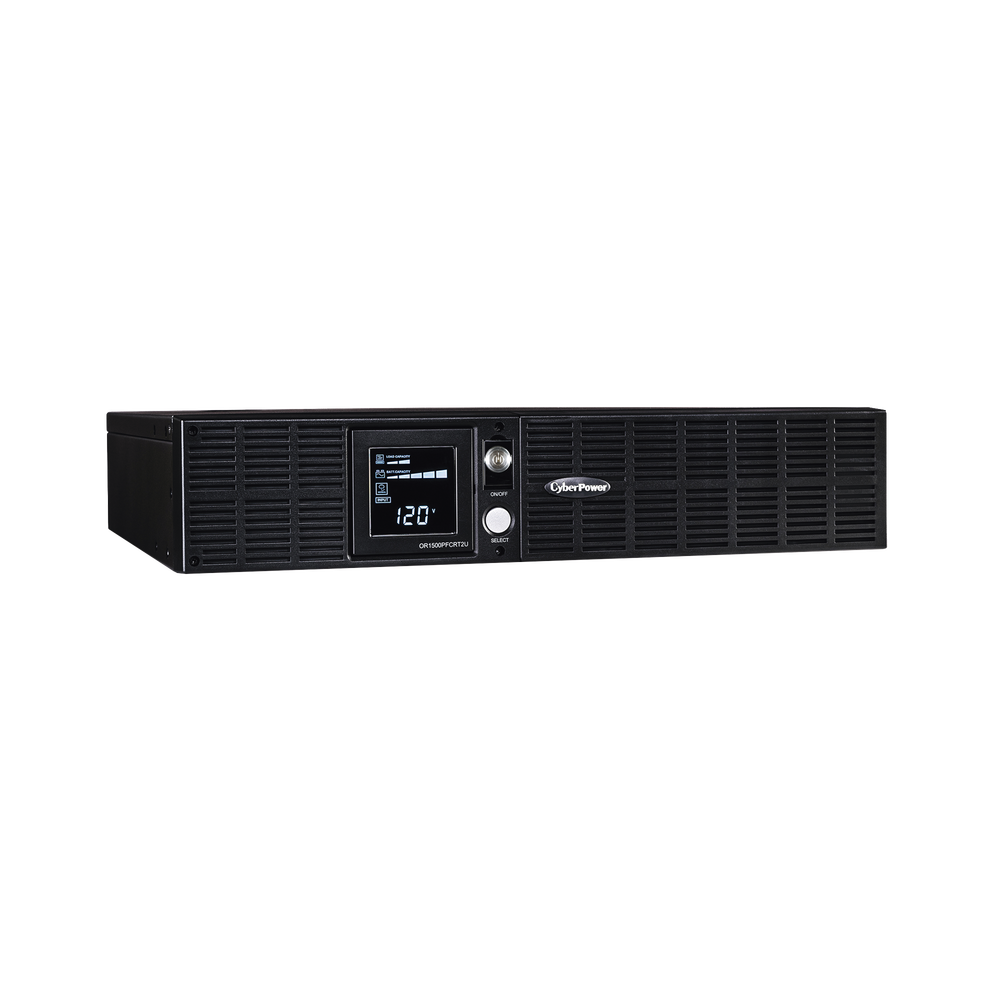 Cyberpower OR1500PFCRT2U 1500VA / 1050W PFC Sinewave UPS Series, Multifunction LCD, Automatic Voltage Regulator (AVR), Convertible Tower Rack 2U, 8 Connectors NEMA 20-R, Protection for RJ11/RJ45/Coax, USB/serial(2)