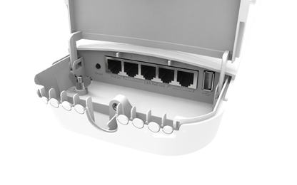 MikroTik OmniTIK 5 PoE ac US Outdoor 5GHz WiFi 5 Access Point with 5 Gigabit Ports and PoE-Out (US Version)