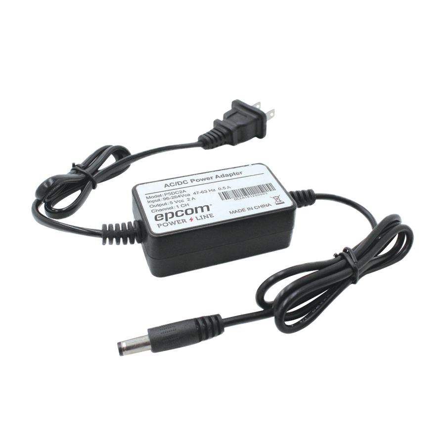 Epcom Powerline P5DC2AT Adapter Power Supply 5 Vdc Regulated @ 2A; UL; Input voltage 100-240 VAC / With Terminal Extensions