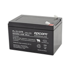 Epcom Powerline PL-12-12-FR Backup battery / 12 V, 12 Ah / UL / AGM-VRLA technology / Flame retardant / For use in electronic equipment Intrusion alarms / Fire / Access control / Video Surveillance / F2 type terminals.
