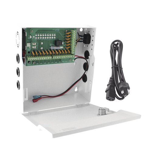 Epcom Powerline PLK12DC20ABK Professional Power Supply 12 - 14.8 VDC @ 20 A / Up to 18 Cameras / With Backup Battery Capacity / Requires Battery / Input Voltage: 96 to 264 VAC