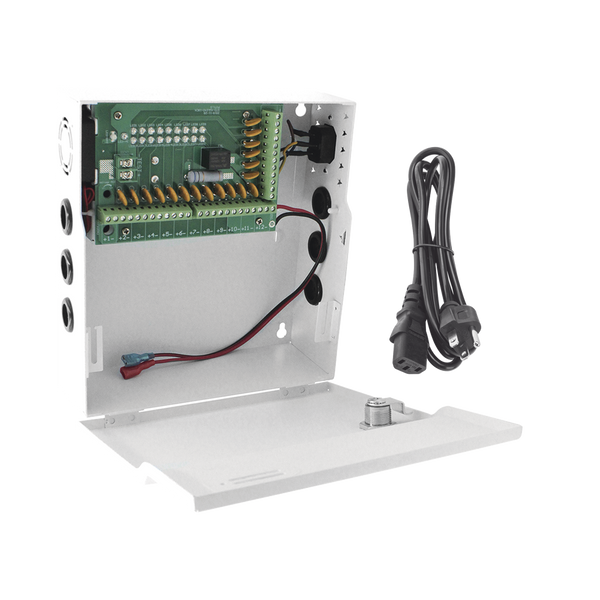 Epcom Powerline PLK12DC20ABK Professional Power Supply 12 - 14.8 VDC @ 20 A / Up to 18 Cameras / With Backup Battery Capacity / Requires Battery / Input Voltage: 96 to 264 VAC