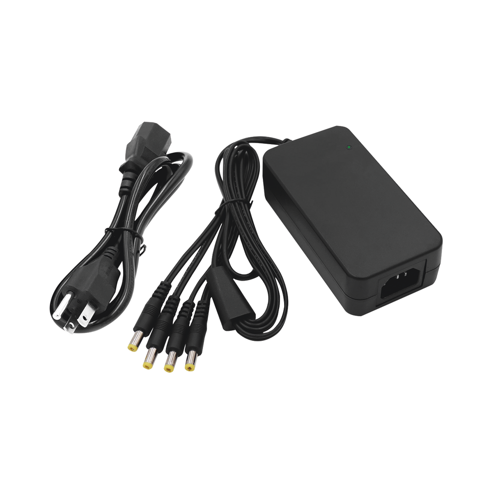 Epcom Powerline PLK12DC4CH 12 VDC 5 Amp Power Supply / With 4 Outputs Male Power Plug