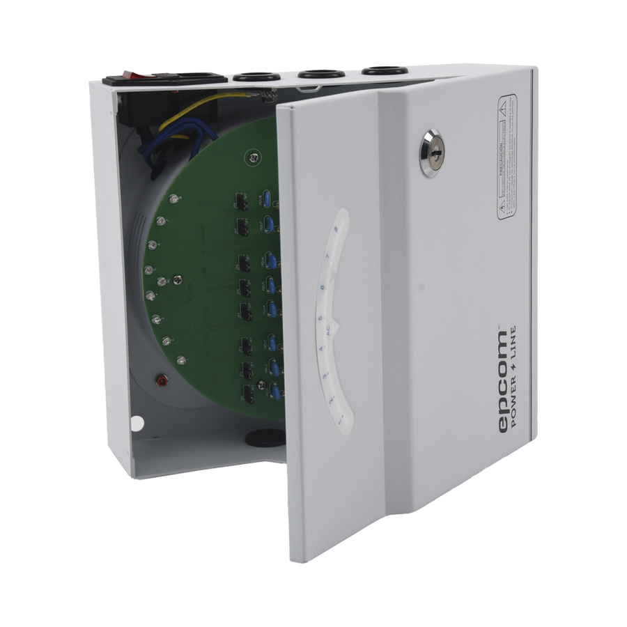 Epcom Powerline PLK-24-AC-8A Professional Power Supply of 24 VAC @ 8 Amper / Supports 8 Cameras / Input Voltage: 110 Vac