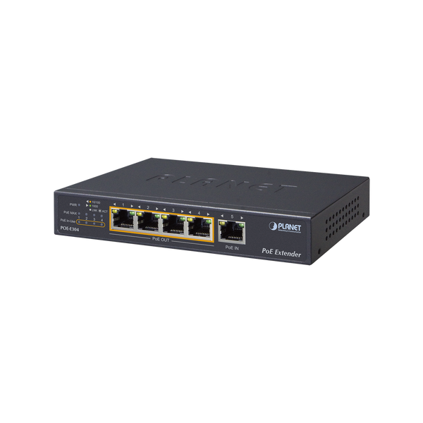 Planet POE-E304 65 Watt Ultra PoE Extender With 4 Gigabit Output Ports 802.3 af / at