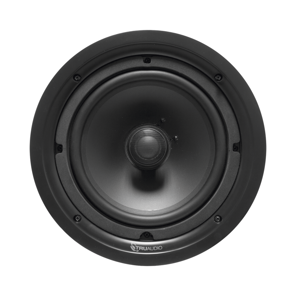 Truaudio PP-6 Phantom Series, 2-way in-ceiling speaker, 6.5 IN injected poly woofer, 1IN silk dome swivel tweeter, 5-90 watts, 8 Ohms