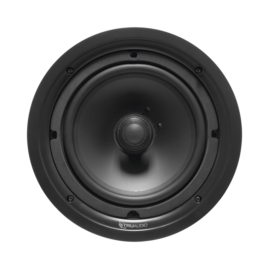 Truaudio PP-6 Phantom Series, 2-way in-ceiling speaker, 6.5 IN injected poly woofer, 1IN silk dome swivel tweeter, 5-90 watts, 8 Ohms