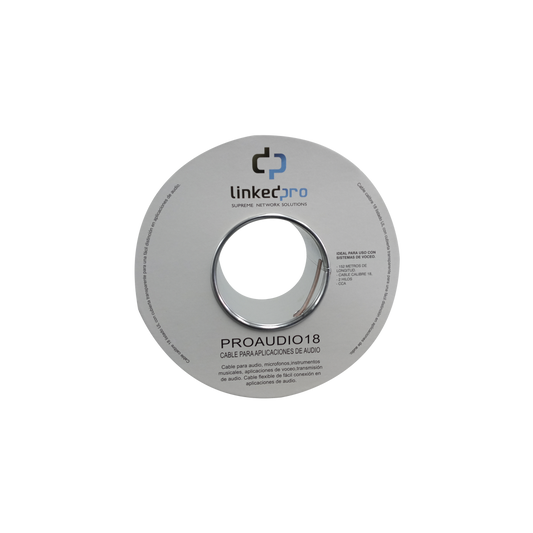 Epcom PRO-AUDIO-18 Professional Grade Audio Cable, Gauge 18, 2 Wires, Type CCA, Ideal for Speakers and Microphones, Reel 500 ft (150 m)