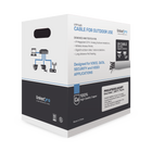 Linkedpro PRO-CAT-5E-GELX-250FT Reel CAT5e 250ft Cable Coil with Outdoor and Underground Gel, double jacket, UL, Black, for Video Surveillance Applications, and High-Speed Networks, Outdoor Use
