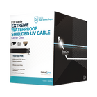 Linkedpro PRO-CAT5-EXT-LITE Black 1000FT Outdoor Cat5e Cable Reel (24 AWG Solid Copper, UV Resistant CMX, Direct Burial) - Shielded Network & PoE Ethernet, UL Certified