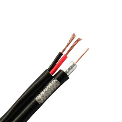 Linkedpro PRO-RG-59V RG59 1000 ft Coaxial Cable Reel, 95% Copper and 2 Conductors, 18 AWG Power Cord (for Video Surveillance Applications)