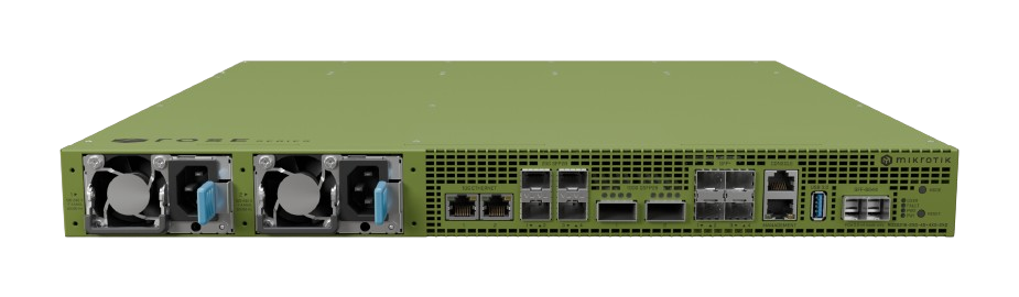 MikroTik Rose Data Server (RDS) 100G Networking NVMe Storage Container RDS2216-2XG-4S+4XS-2XQ