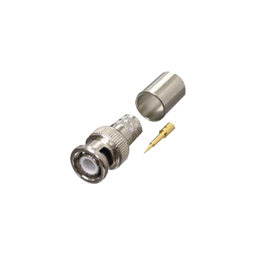 RF Industries RFB-1106-I BNC Male Connector to crimp on RG-8/U, LMR-400, 9913, CNT-400 Cables, Nickel/ Gold/ PTFE.