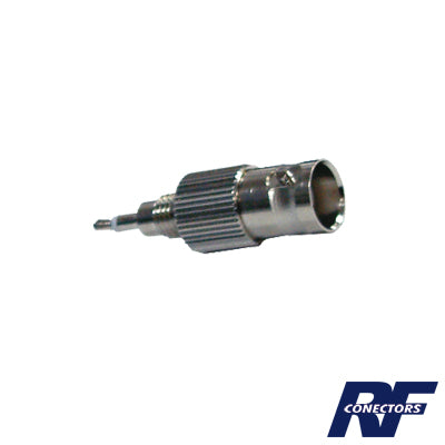 RF Industries RFB-1141 Straight Adapter from BNC Female to Plug-Phone Connector, Nickel/ Gold/ PTFE.