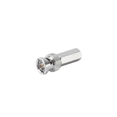 RF Industries RFB-1705 BNC Male Connector, Twist-on (Hex.) in Clock Wise Sense for RG-59/U Coaxial Cable, Nickel/ Gold/ Delrin.