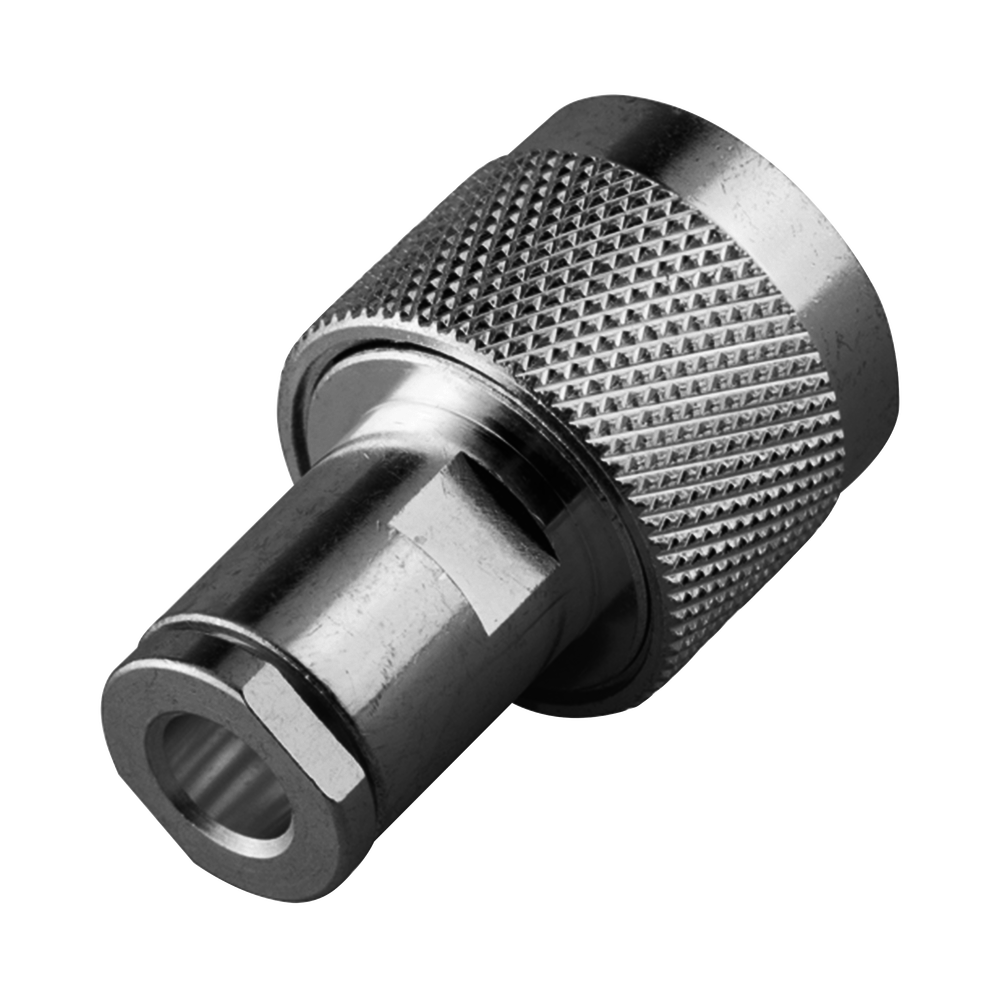 RF Industries RFN-1004-1SP N Male Connector, Clamp for PROFLEX, Cable Grupo P, Silver/ Gold/ PTFE.