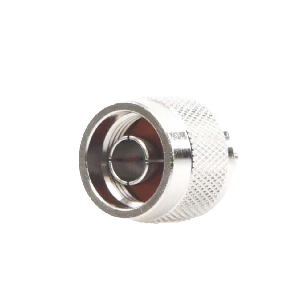 RF Industries RFN-1005-2N N Male Connector for Crimp on RG-58/U, RG-142/U, LMR-195 Cables, Nickel/ Gold/ PTFE.