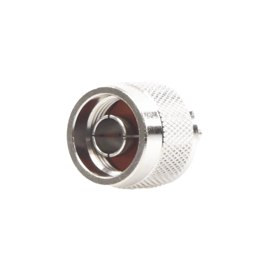 RF Industries RFN-1005-2N N Male Connector for Crimp on RG-58/U, RG-142/U, LMR-195 Cables, Nickel/ Gold/ PTFE.